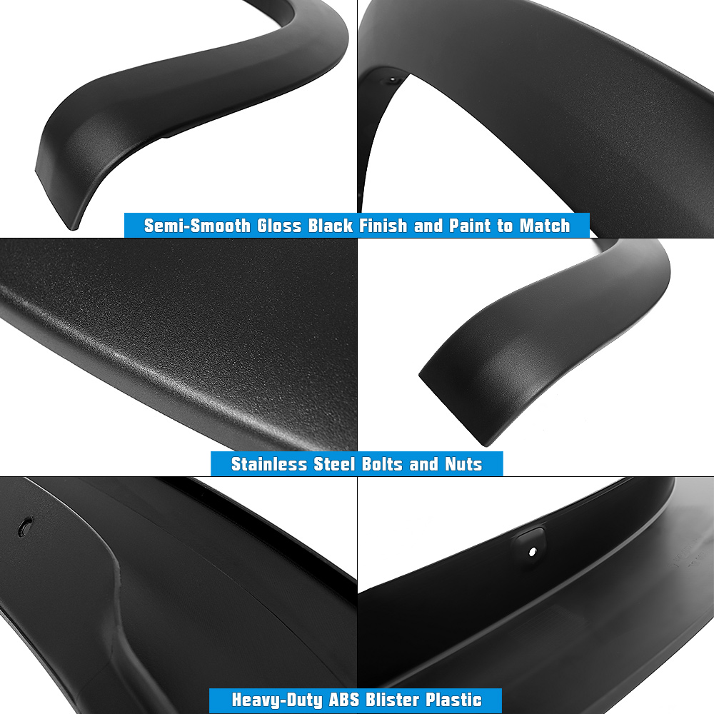 2019-2021 Chevrolet Silverado 1500 (For Bed Length 5.8'/6.6'/8.1') Front and Rear Wheel Arches Fender Flare Rugged OE
