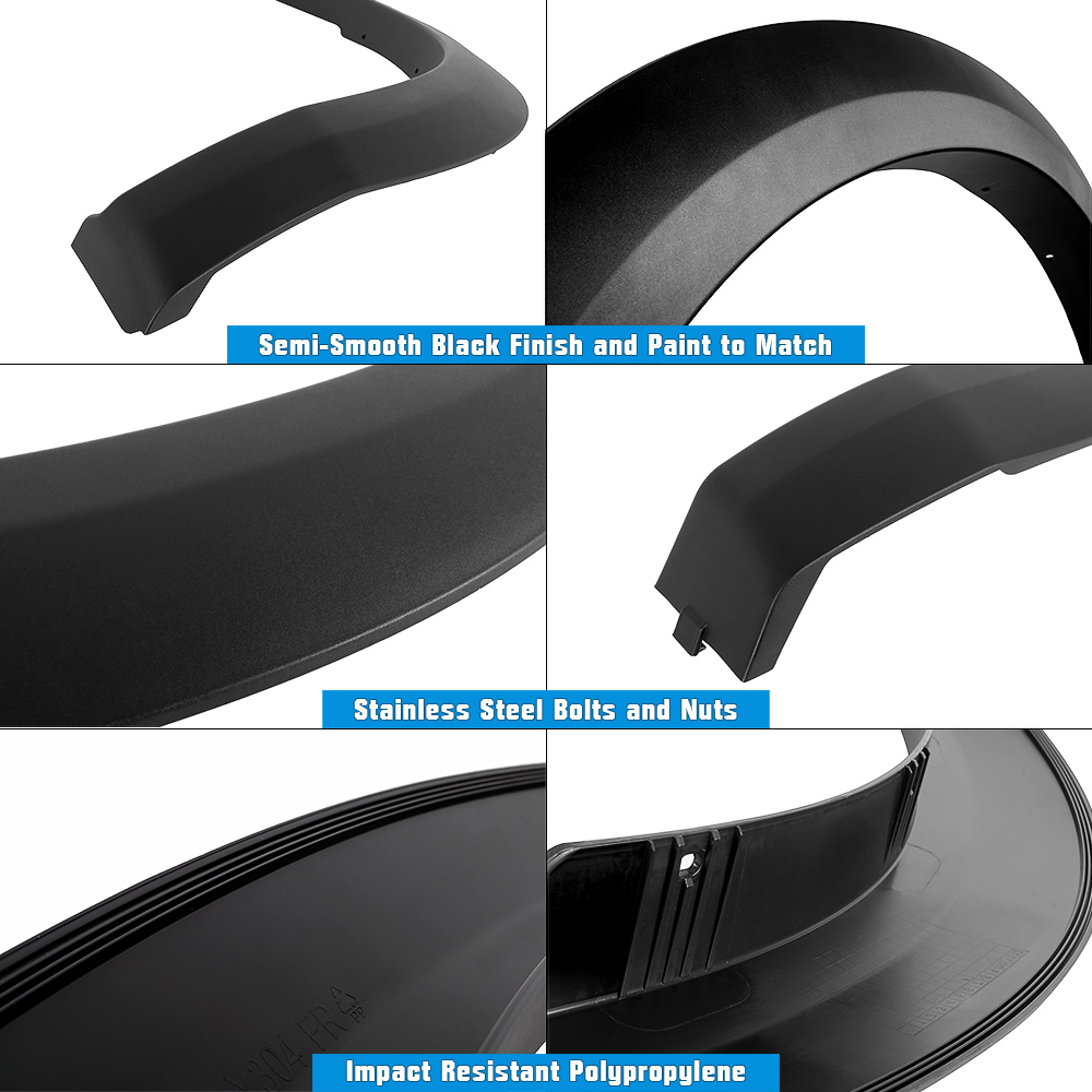 2010-2018 Dodge Ram 2500/3500 (Standard Bed 6.5ft & Long Bed 8ft) Front and Rear Wheel Arches Fender Flare Rugged OE