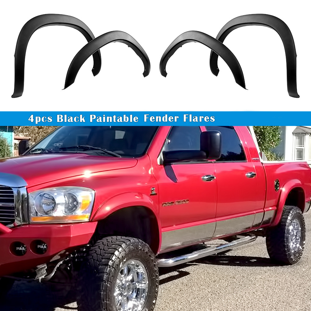 2002-2008 Dodge Ram 6.5ft Bed  09 Ram 2500/3500 Front and Rear Wheel Arches Fender Flare Rugged OE