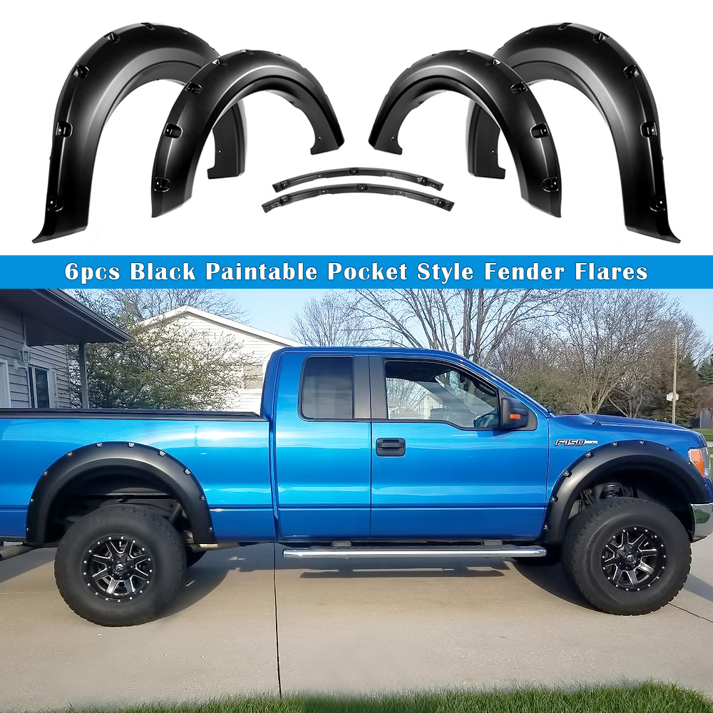 2009-2014 Ford F-150 Front and Rear Wheel Arches Fender Flare Pocket Dimple