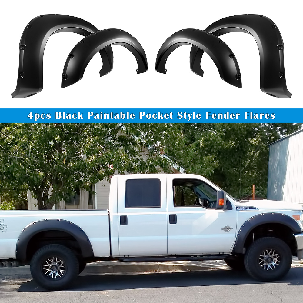 2011-2016 Ford F-250/F-350 Super Duty Front and Rear Wheel Arches Fender Flare Pocket Dimple