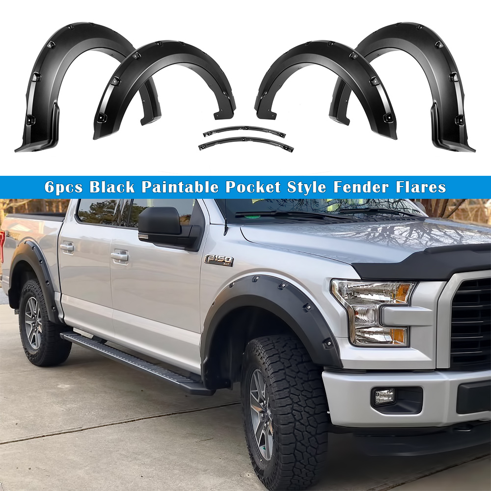 2015-2017 Ford F-150 Front and Rear Wheel Arches Fender Flare Pocket Dimple