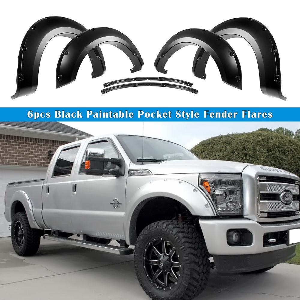 2017-2021 FORD F-250 Super Duty (For 6'8" & 8'2" Bed Length)/2017-2021 FORD F-350 Super Duty (For 6'8" & 8'2" Bed Length) Front and Rear Wheel Arches Fender Flare Pocket Dimple