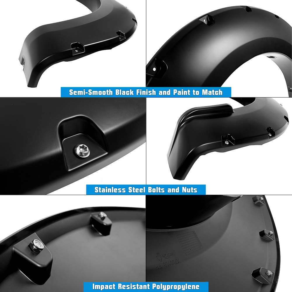 2017-2021 FORD F-250 Super Duty (For 6'8" & 8'2" Bed Length)/2017-2021 FORD F-350 Super Duty (For 6'8" & 8'2" Bed Length) Front and Rear Wheel Arches Fender Flare Pocket Dimple