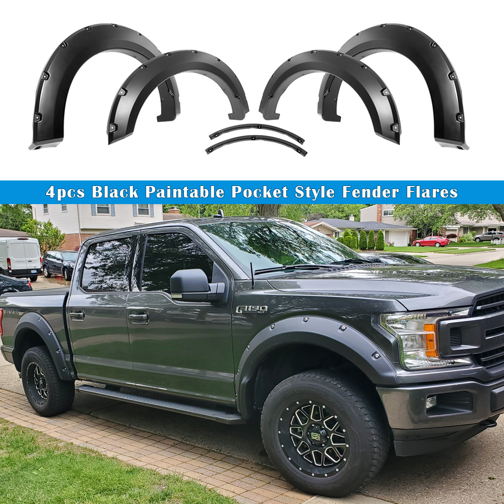 2018-2020 Ford F-150 Front and Rear Wheel Arches Fender Flare Pocket Dimple