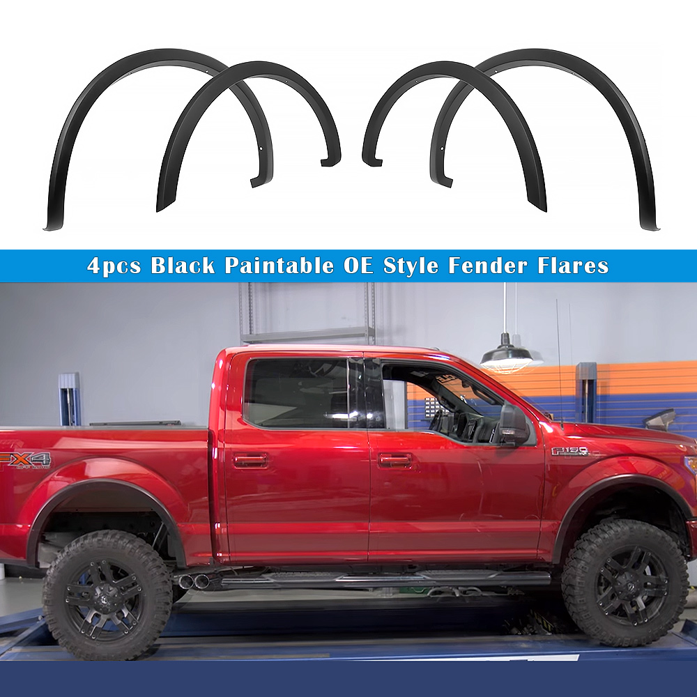 2015-2016 Ford F-150 Fender Flares Front and Rear Wheel Arches Fender Flare Rugged OE