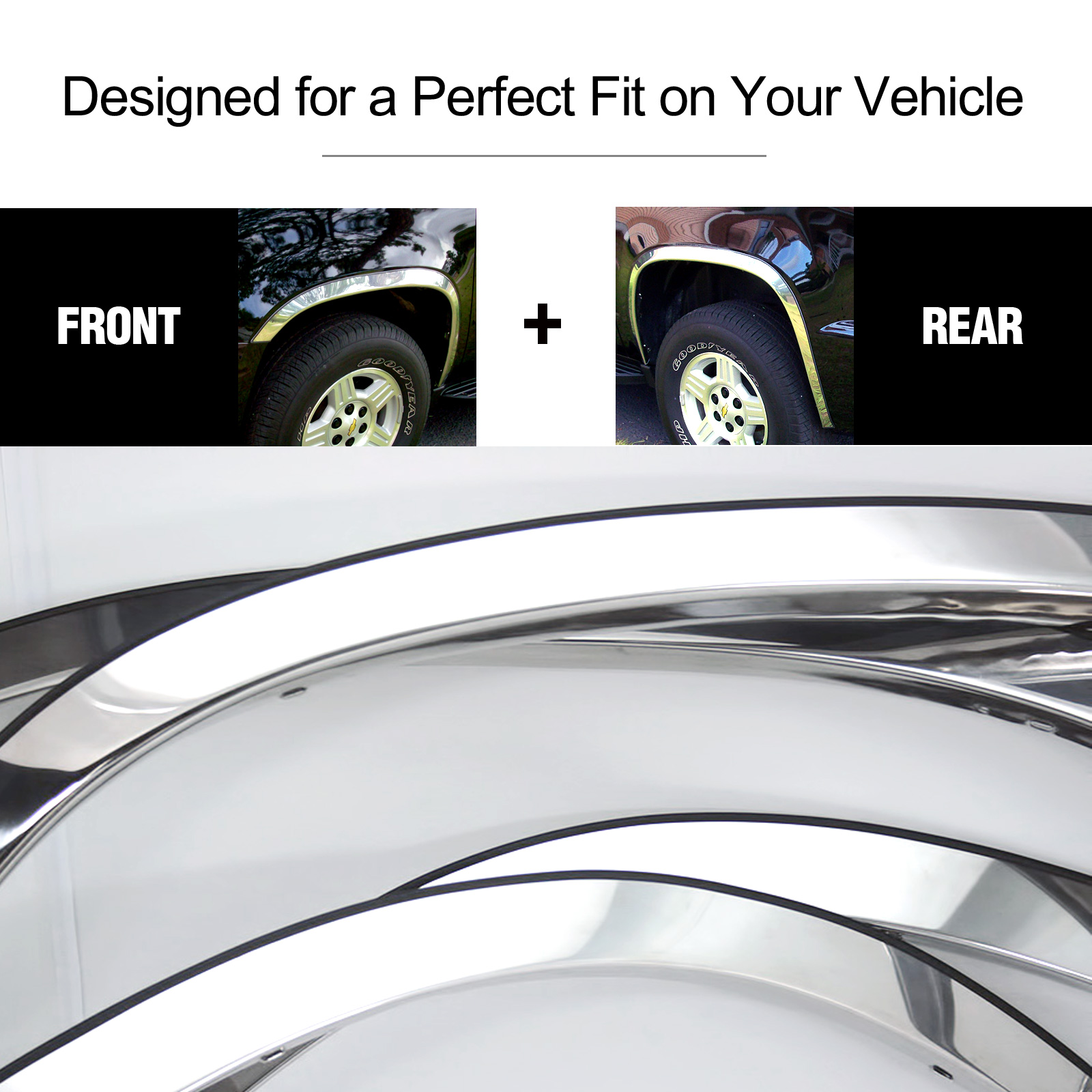 2007-2014 Cadillac Escalade EXT Front and Rear Wheel Arches Fender trim