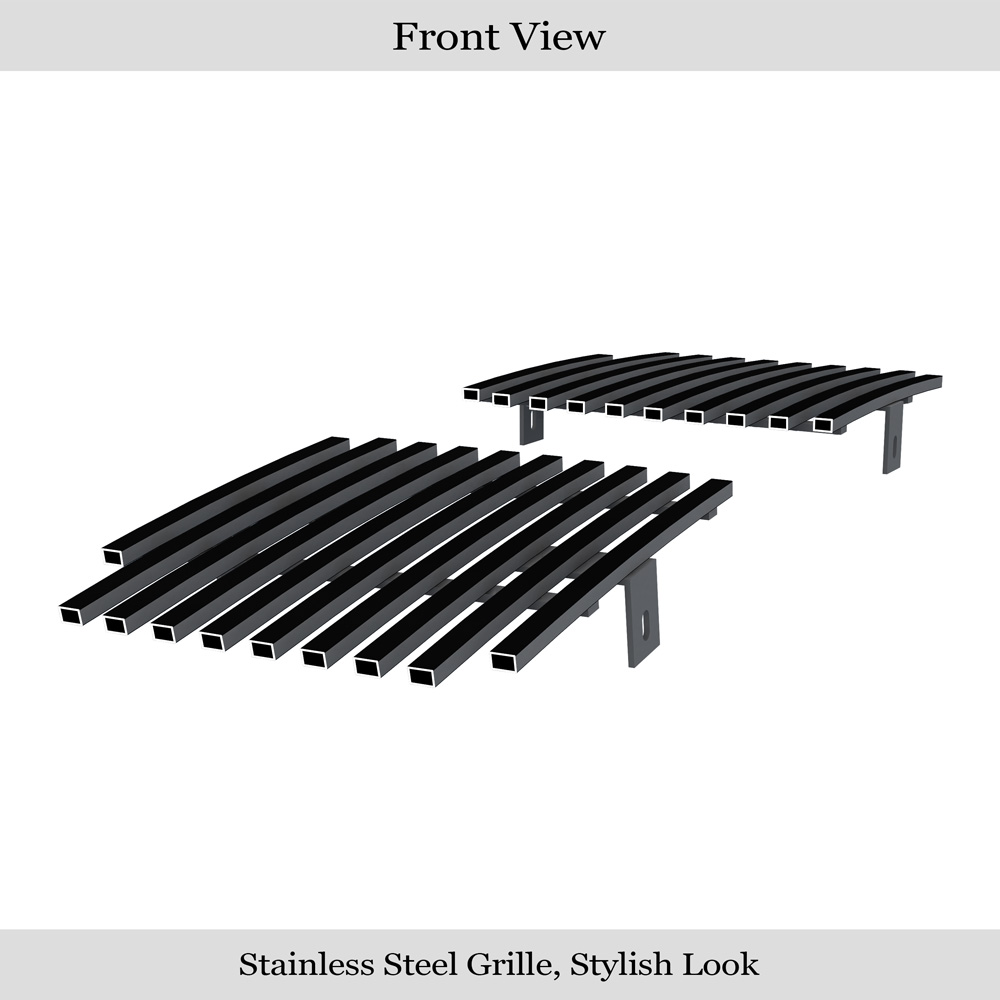 2003-2007 Cadillac CTS Fog Light Cover Black Stainless Steel Billet Grille