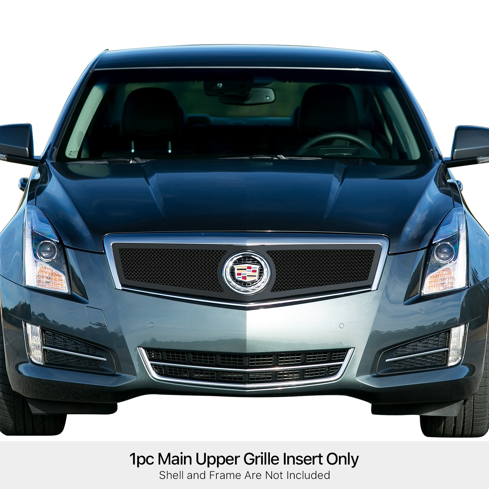 2013-2014 Cadillac ATS Logo Show Main Upper Black Wire Mesh Grille