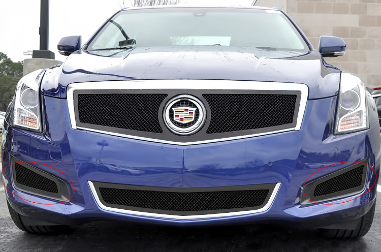 2013-2014 Cadillac ATS Fog Light Cover Black Wire Mesh Grille