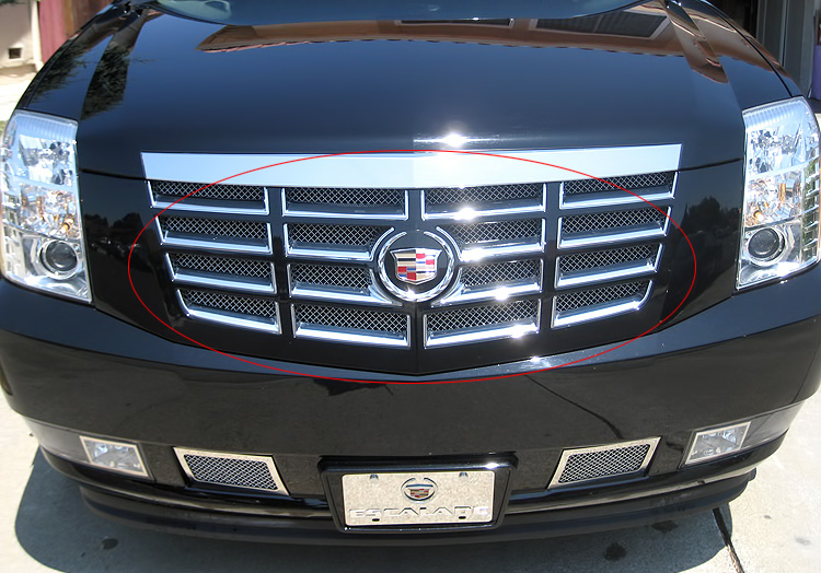 2007-2014 Cadillac Escalade Without Frame/ Not Fit Platinum/ESV And Hybrid Models Main Upper Wire Mesh Grille