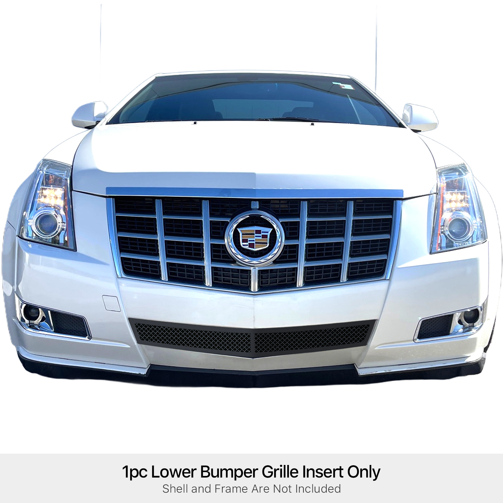 2008-2013 Cadillac CTS (Not For CTS-V)/2011-2014 Cadillac CTS Coupe (Not For CTS-V Coupe) Lower Bumper Black Wire Mesh Grille