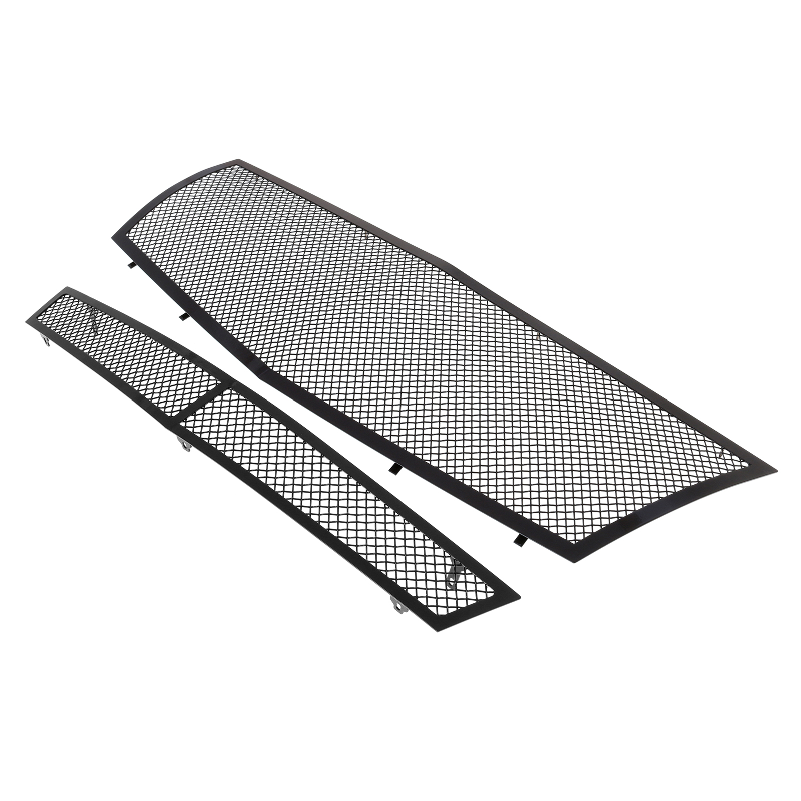 2008-2013 Cadillac CTS (Not For CTS-V; Not for Models with Adaptive Cruise Control)/2011-2014 Cadillac CTS Coupe (Not For CTS-V Coupe; Not for Models with Adaptive Cruise Control) Main Upper + Lower Bumper Black Wire Mesh Grille