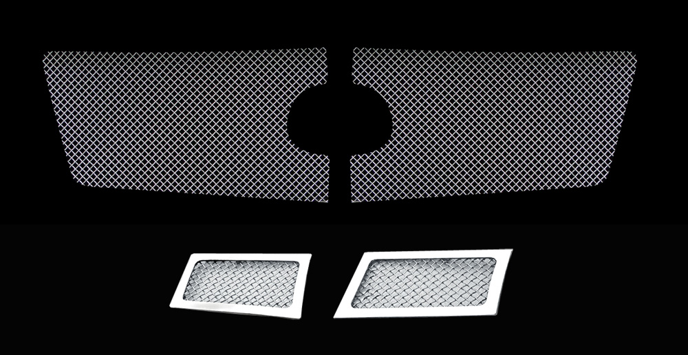 2007-2014 Cadillac Escalade Not Fit ESV/ Platinum/Hybrid Models Without Tow hook Main Upper + Tow Hook Wire Mesh Grille