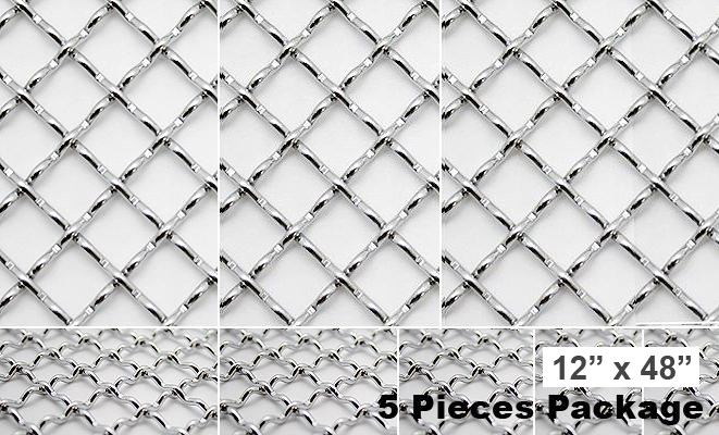 Universal Universal Stainless Steel 1.8mm Wire Mesh 16"x48" 1 PC/ Set Universal Wire Mesh Grille