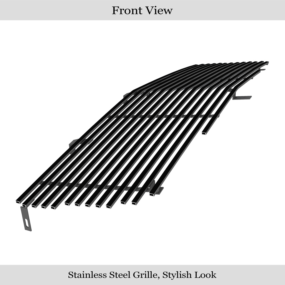 2002-2006 Cadillac Escalade /2002-2006 Cadillac Escalade EXT /2002-2006 Cadillac Escalade ESV Main Upper Black Stainless Steel Billet Grille