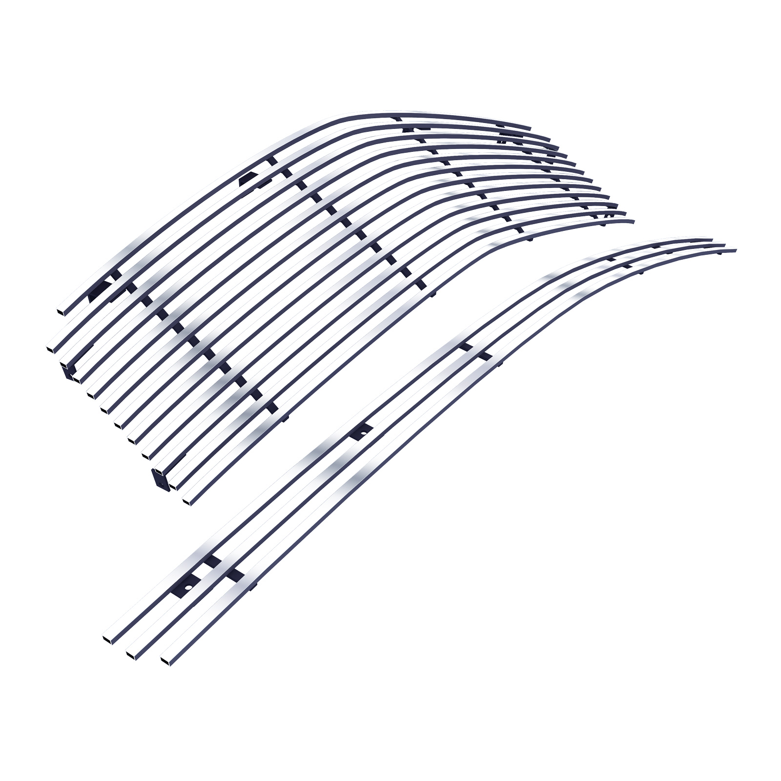 2003-2007 Cadillac CTS Main Upper + Lower Bumper Stainless Steel Billet Grille