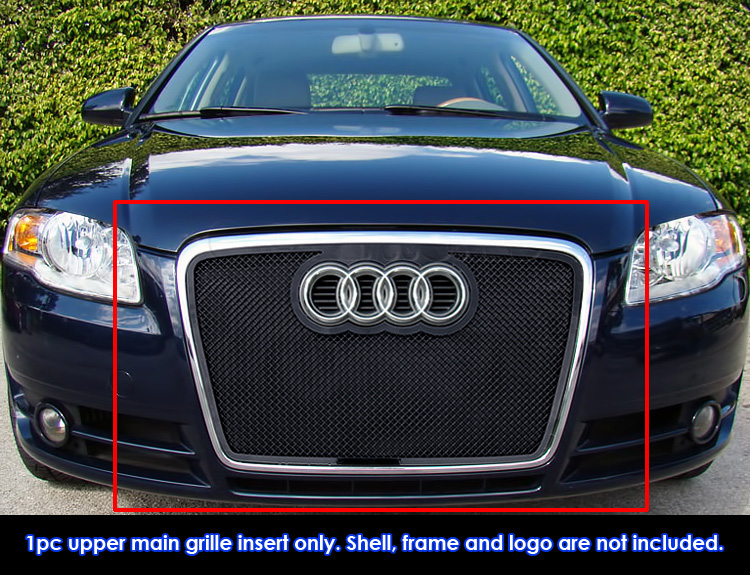 2006-2007 Audi A4 Not For S-Line/B7/Cabriolet Main Upper Black Wire Mesh Grille