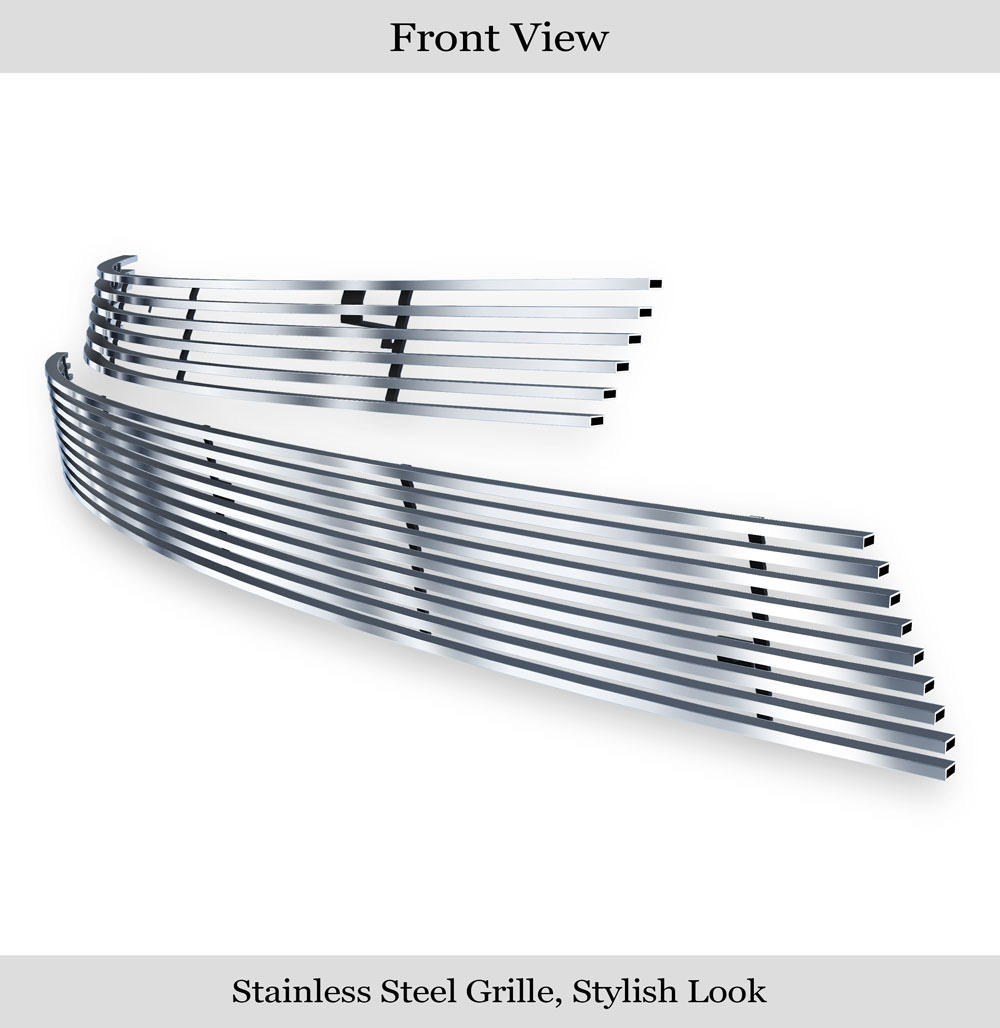 2014-2015 Chevy Camaro LS/LT With RS Package MAIN UPPER + LOWER BUMPER Stainless Steel Billet Grille