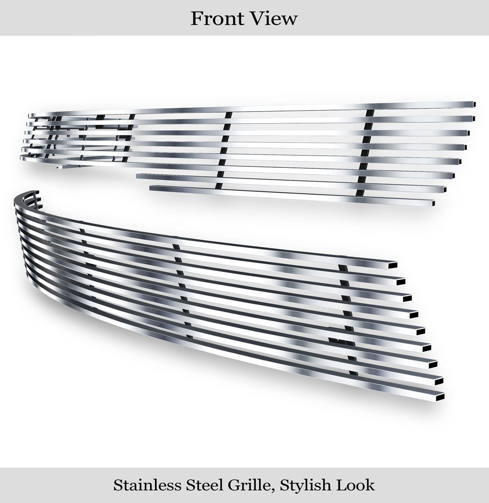 2014-2015 Chevy Camaro LS/LT With RS Package Phantom Style MAIN UPPER + LOWER BUMPER Stainless Steel Billet Grille