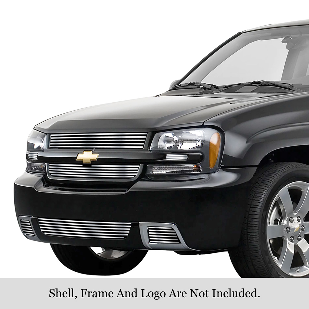 2006-2009 Chevy Trailblazer SS MAIN UPPER + LOWER BUMPER Aluminum Billetuminum Billet Grille