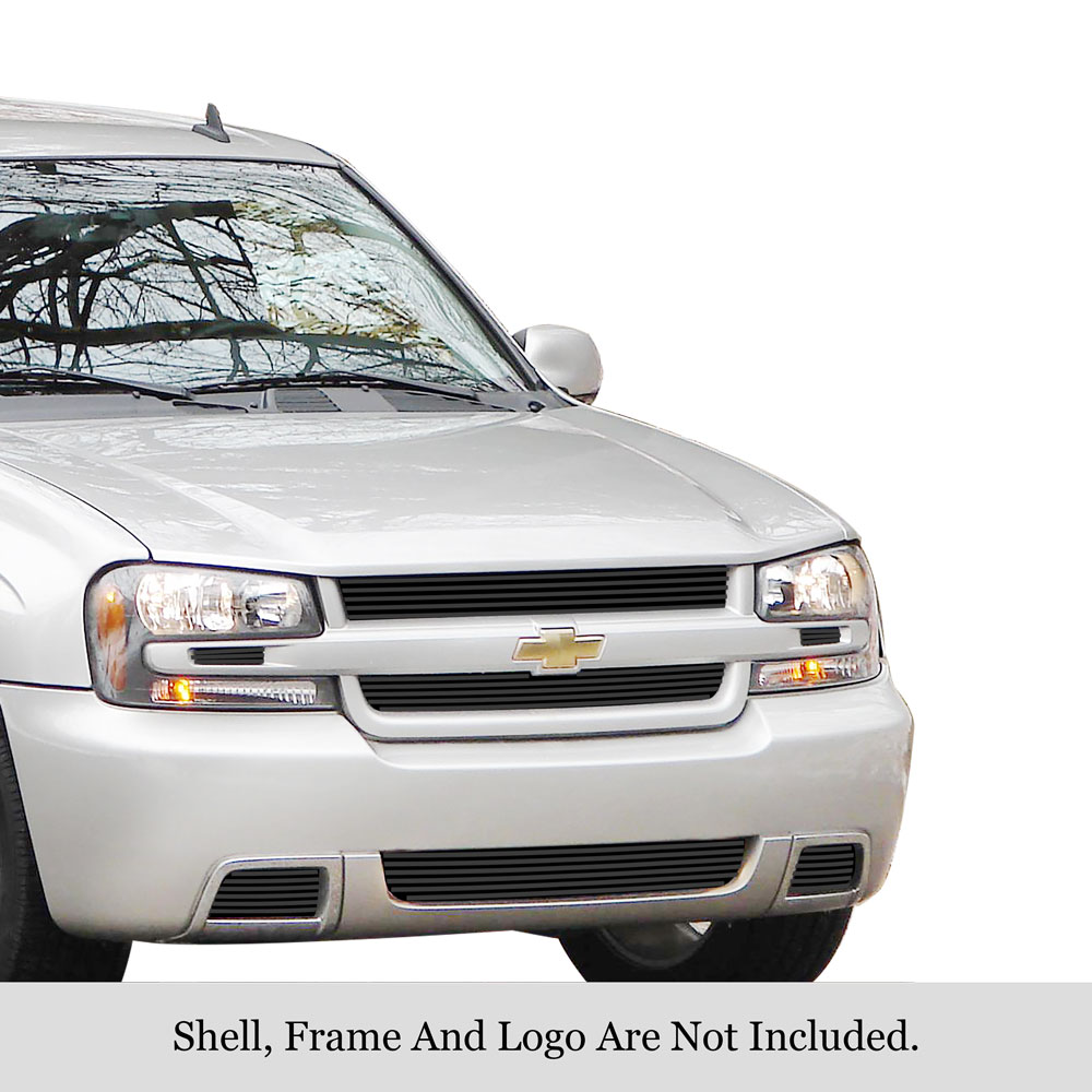 2006-2009 Chevy Trailblazer SS Main Upper+Lower Bumper Aluminum Billetuminum Billet Wide Grille