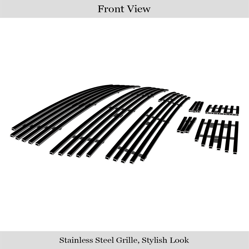 2006-2009 Chevy Trailblazer SS Main Upper+Lower Bumper Aluminum Billetuminum Billet Wide Grille