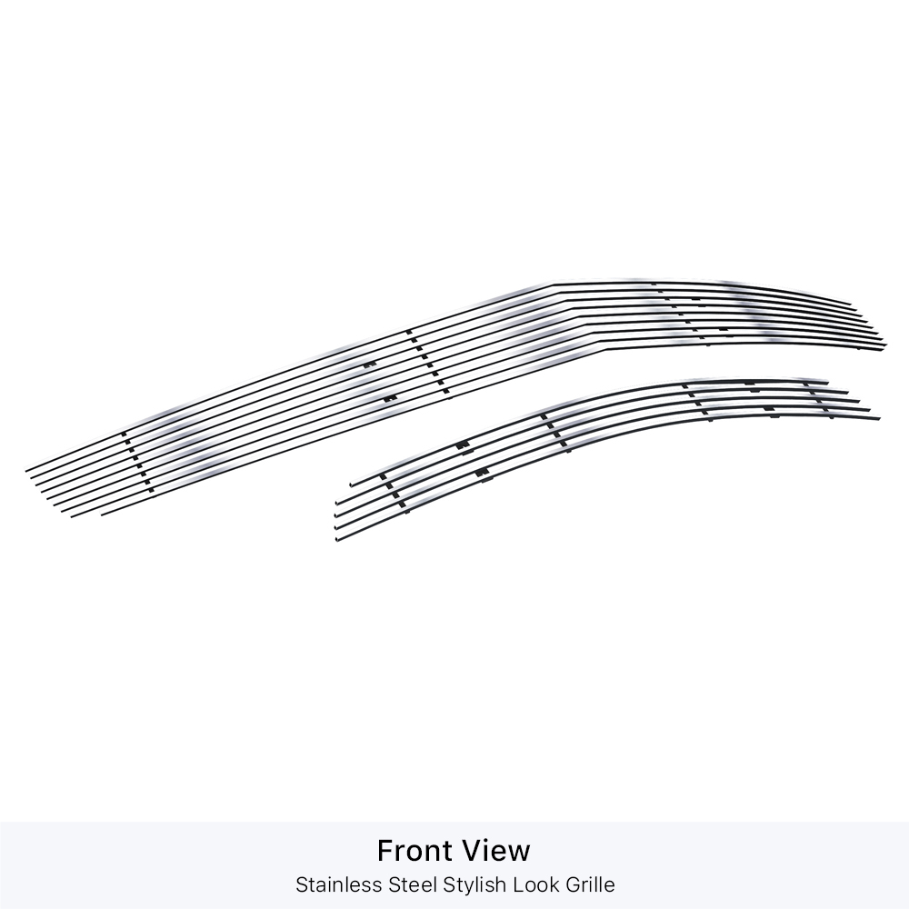 2010-2013 Chevy Camaro LT V6/2010-2013 Chevy Camaro LS V6 Main Upper + Lower Bumper Stainless Steel Billet Grille