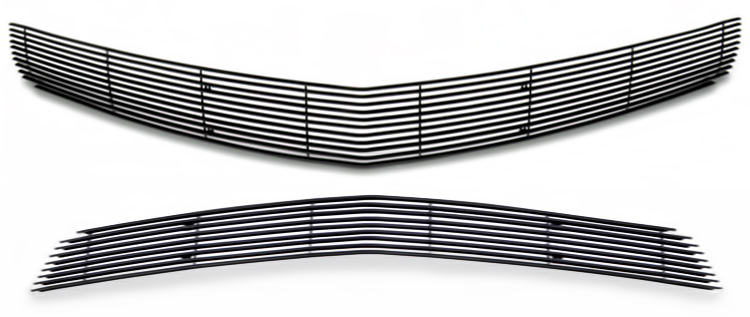 2010-2013 Chevy Camaro LT V6/2010-2013 Chevy Camaro LS V6 MAIN UPPER + LOWER BUMPER Aluminum Billetuminum Billet Wide Grille