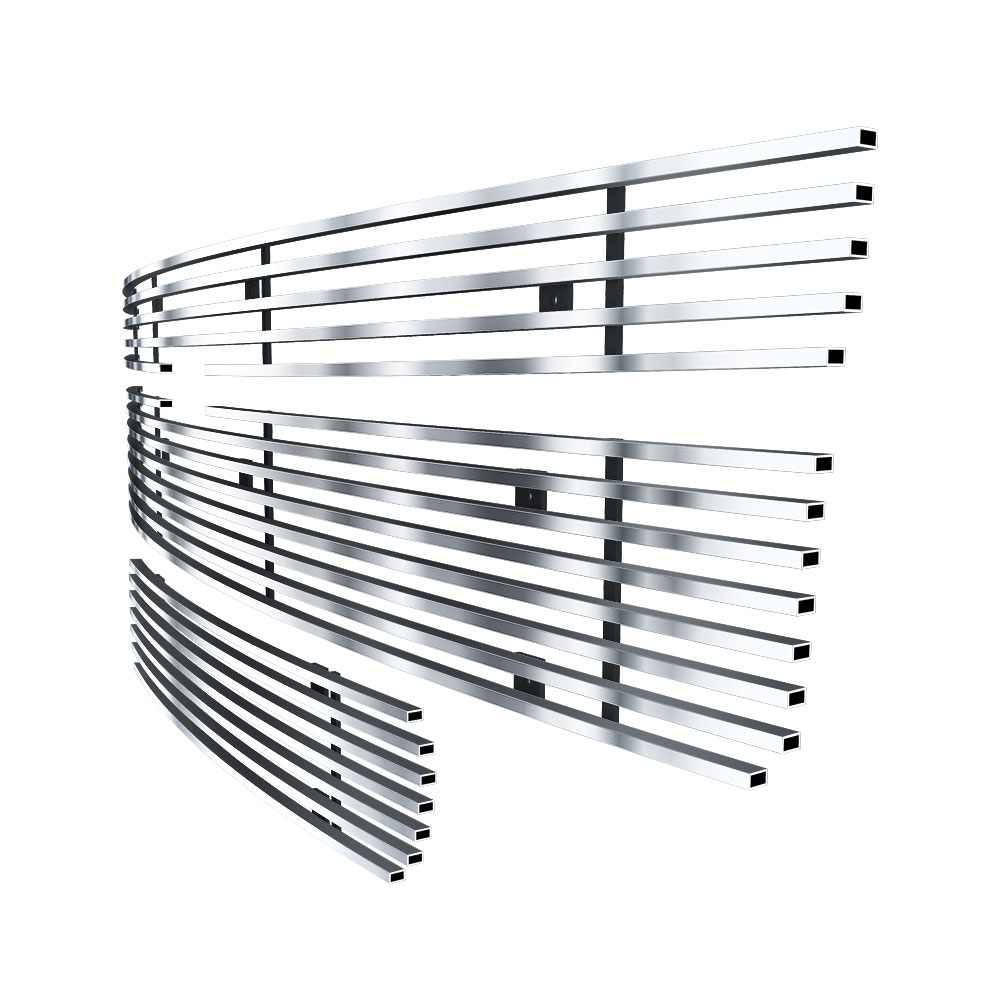 2011-2014 Chevy Silverado 2500 HD/3500 HD MAIN UPPER + LOWER BUMPER Stainless Steel Billet Grille