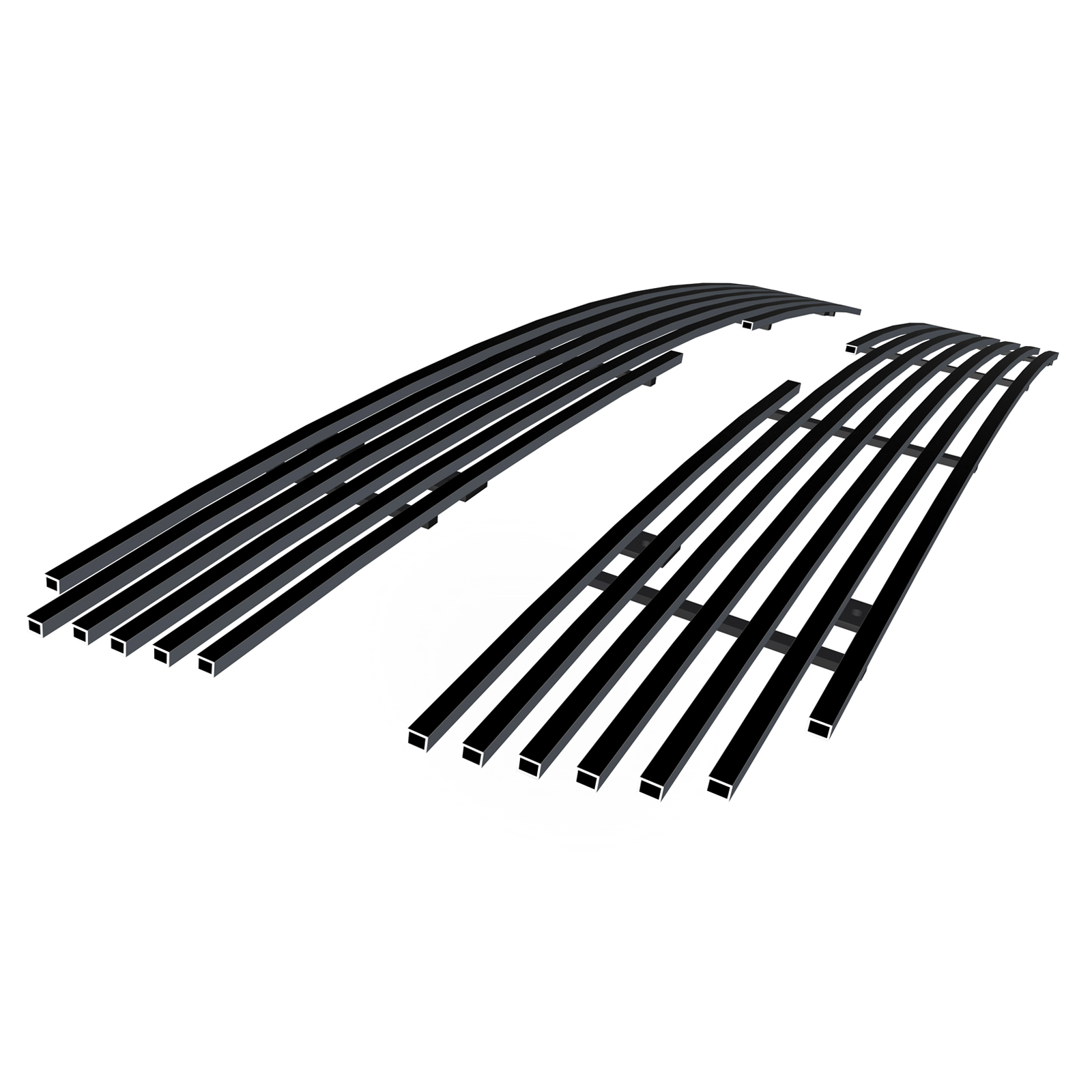 2001-2006 Chevy Avalanche  With Body Cladding Main Upper Black Stainless Steel Billet Grille