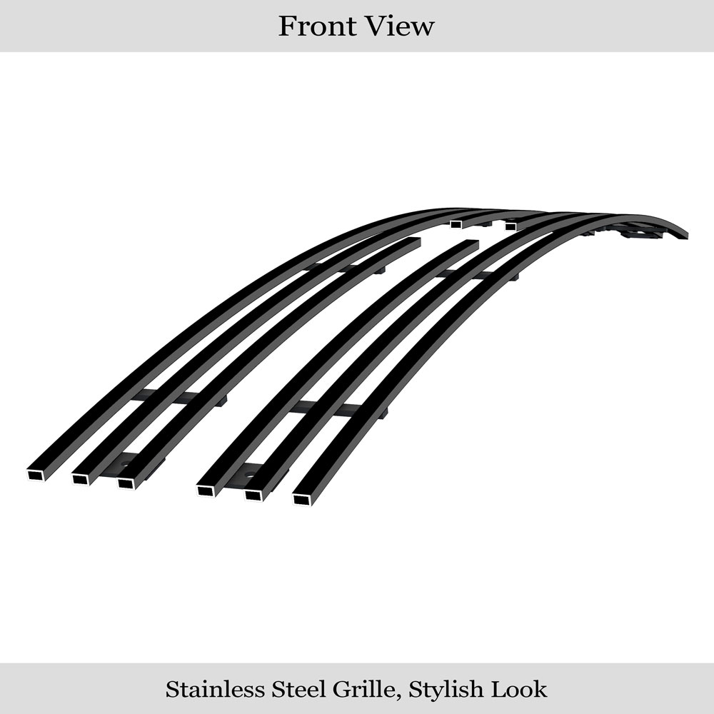 1994-1997 Chevy S-10 /1994-1997 Chevy S-10 Blazer Fit 2 Door Only Main Upper Black Stainless Steel Billet Grille