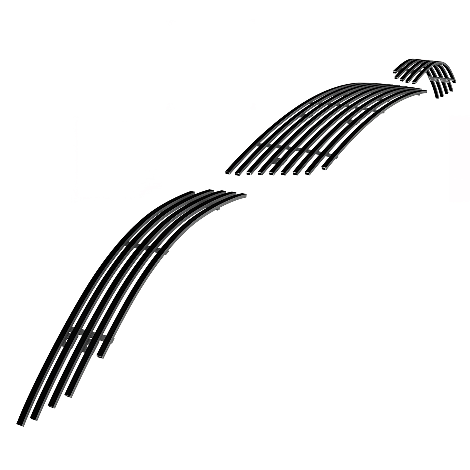 2006-2013 Chevy Impala LS Without Fog Light/2006-2013 Chevy Impala LT Without Fog Light Lower Bumper Black Stainless Steel Billet Grille