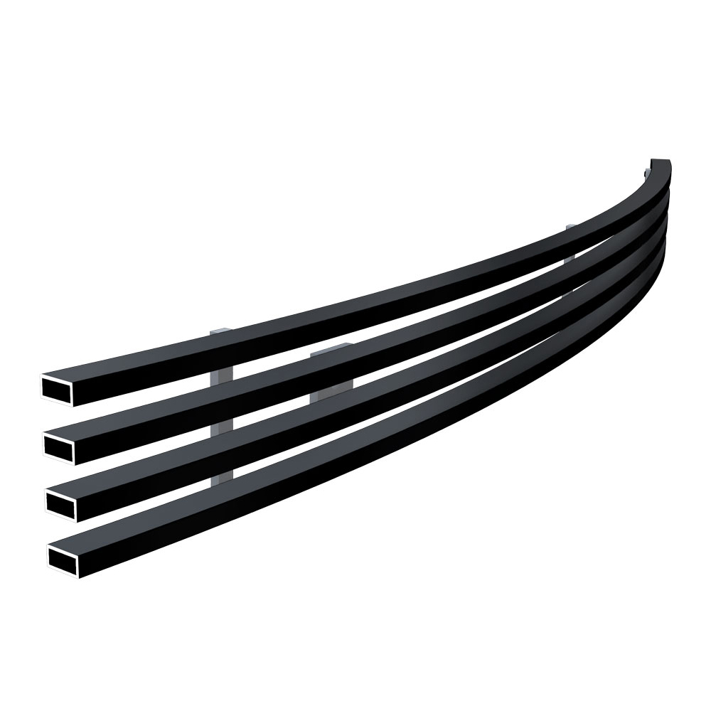 2007-2010 Chevy Silverado 2500 HD /2007-2010 Chevy Silverado 3500 HD /2007-2013 Chevy Silverado 1500 Top Bumper Black Stainless Steel Billet Grille