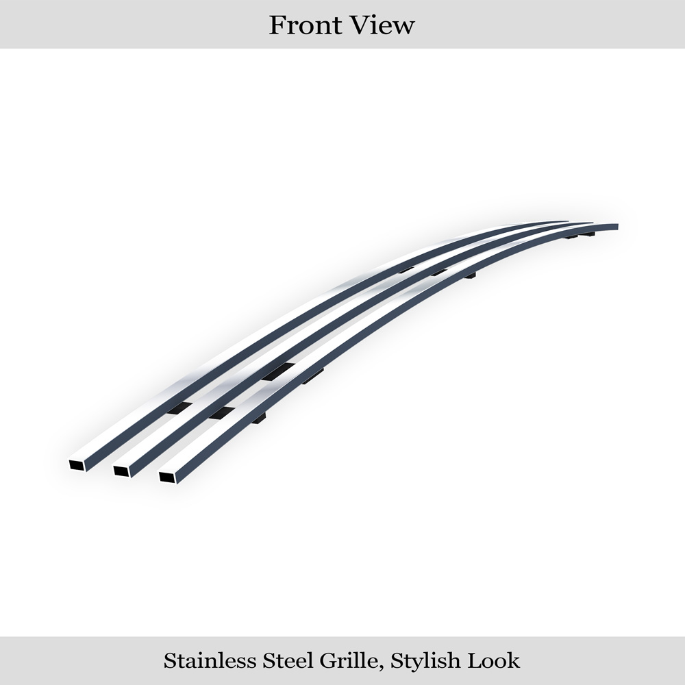 2007-2010 Chevy Silverado 2500 HD /2007-2010 Chevy Silverado 3500 HD /2007-2013 Chevy Silverado 1500 Top Bumper Stainless Steel Billet Grille