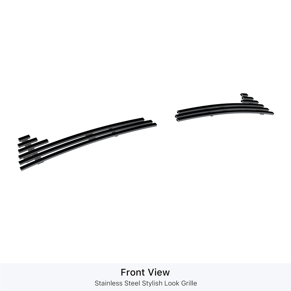 2014-2016 Chevy Impala Only for LTZ Fog Light Cover Black Stainless Steel Billet Grille