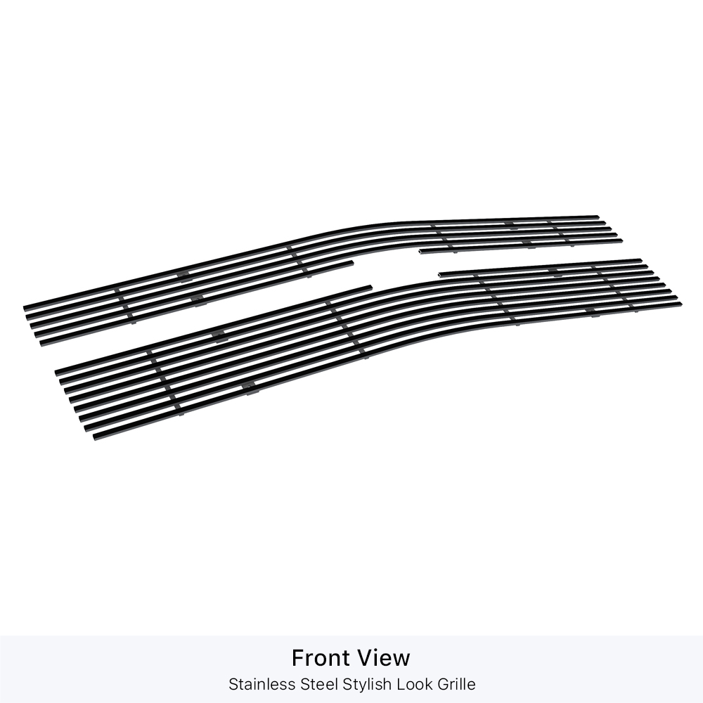 2014-2015 Chevy Silverado 1500 Not for Z71 Main Upper Black Stainless Steel Billet Grille