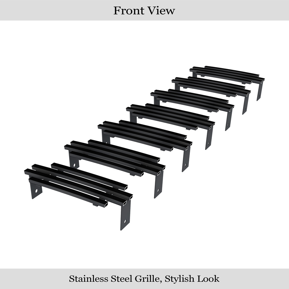 2003-2007 Hummer H2 Main Upper Black Stainless Steel Billet Grille