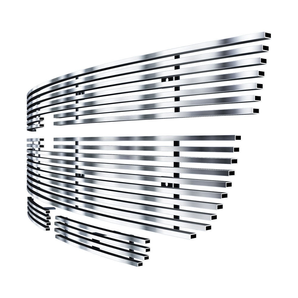 2006-2006 Chevy Silverado 1500 /2006-2006 Chevy Silverado 1500 HD /2005-2006 Chevy Silverado 2500 HD /2005-2006 Chevy Silverado 3500 /2007-2007 Chevy Silverado Only for Classic Models Main Upper + Top Bumper Stainless Steel Billet Grille