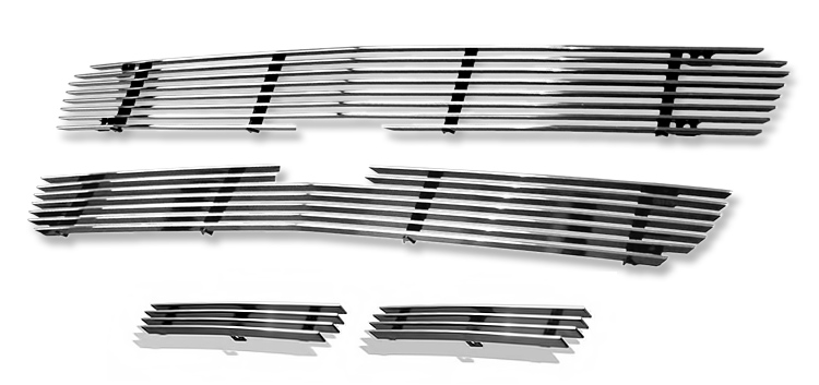 2002-2006 Chevy Avalanche Without Body Cladding/2003-2005 Chevy Silverado 1500/2003-2005 Chevy Silverado 1500 HD/2003-2004 Chevy Silverado 2500/2003-2004 Chevy Silverado 2500 HD/2003-2004 Chevy Silverado 3500 MAIN UPPER + TOP BUMPER Aluminum Billetuminum