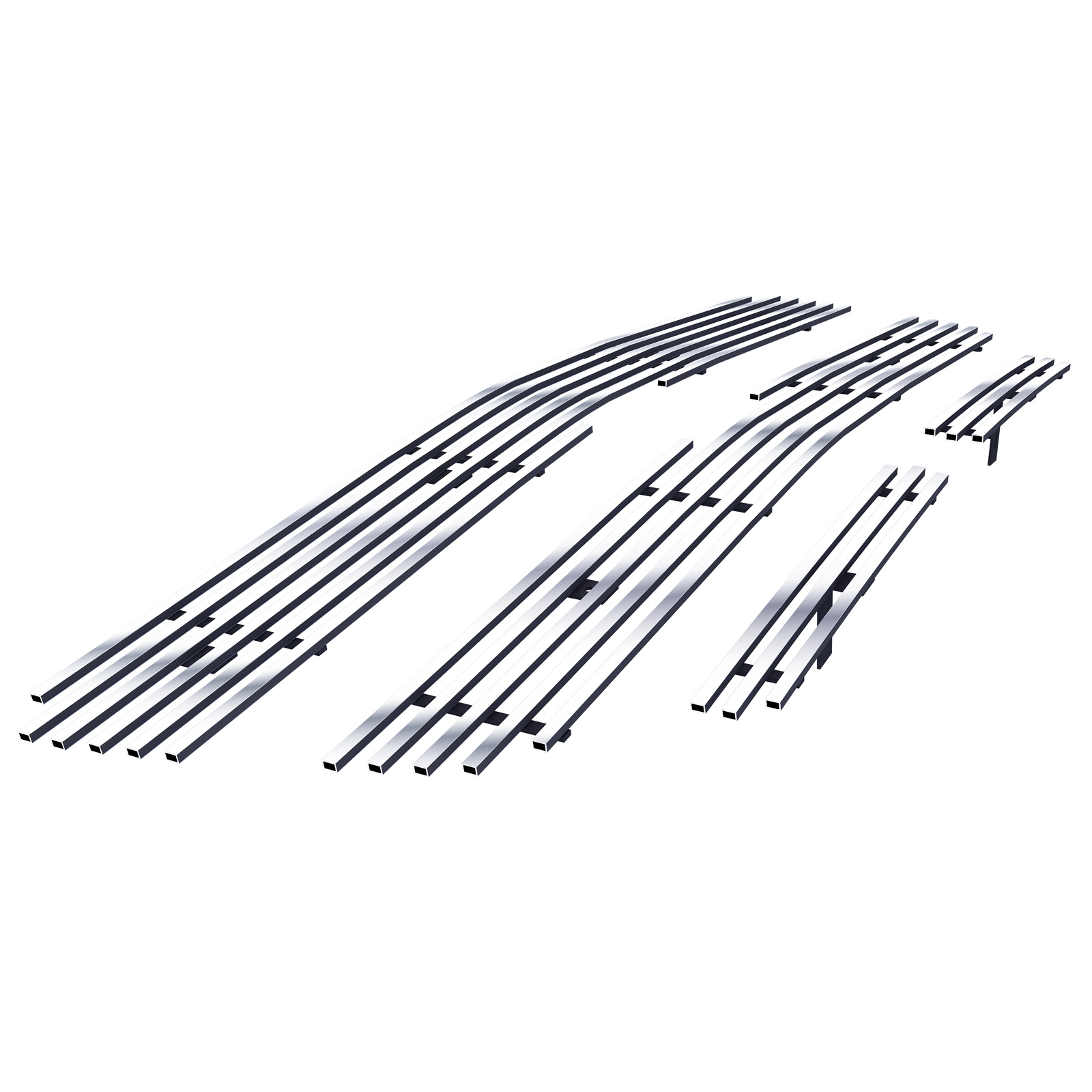 2002-2006 Chevy Avalanche Without Body Cladding/2003-2005 Chevy Silverado 1500/2003-2005 Chevy Silverado 1500 HD/2003-2004 Chevy Silverado 2500/2003-2004 Chevy Silverado 2500 HD/2003-2004 Chevy Silverado 3500 Main Upper + Top Bumper Stainless Steel Billet