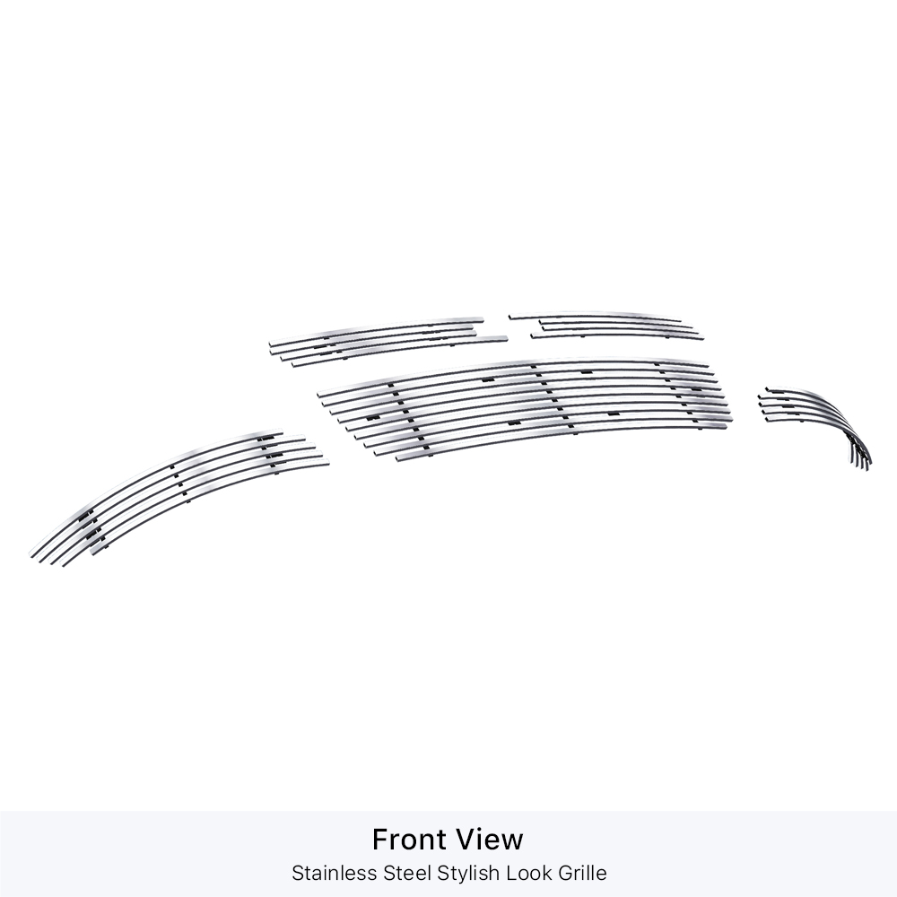 2006-2013 Chevy Impala LT Without Fog Light/2006-2013 Chevy Impala LS Without Fog Light MAIN UPPER + LOWER BUMPER Stainless Steel Billet Grille