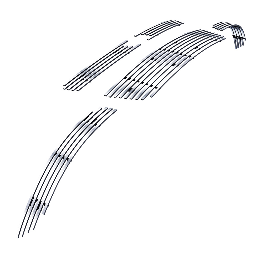 2006-2013 Chevy Impala LT Without Fog Light/2006-2013 Chevy Impala LS Without Fog Light Main Upper + Lower Bumper Stainless Steel Billet Grille