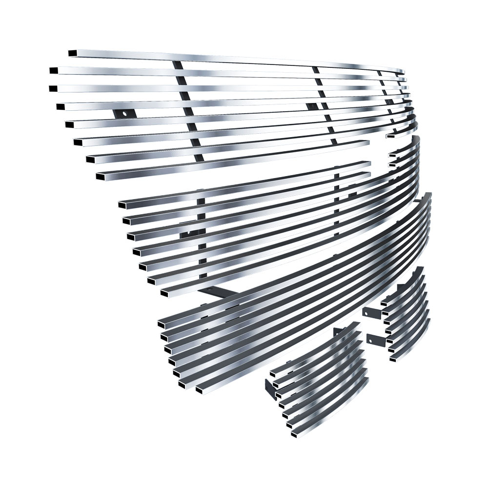 2003-2006 Chevy Silverado SS 1500 MAIN UPPER + LOWER BUMPER Stainless Steel Billet Grille