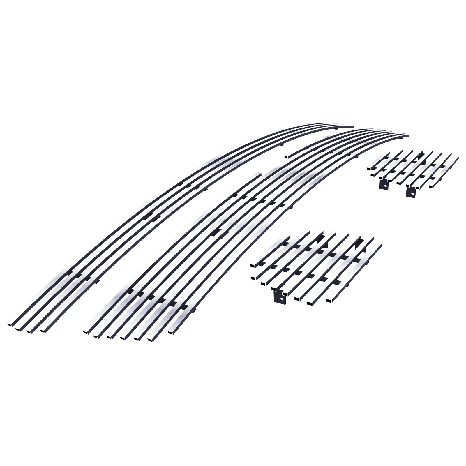 2007-2014 Chevy Avalanche /2007-2014 Chevy Suburban /2007-2014 Chevy Tahoe Not For Hybrid Main Upper + Tow Hook Stainless Steel Billet Grille