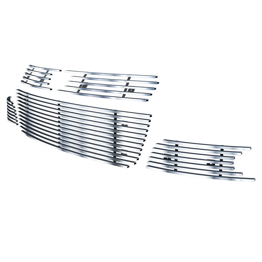 2006-2013 Chevy Impala With Fog Light /2014-2016 Chevy Impala Limited Model Only With Fog Light MAIN UPPER + LOWER BUMPER Stainless Steel Billet Grille