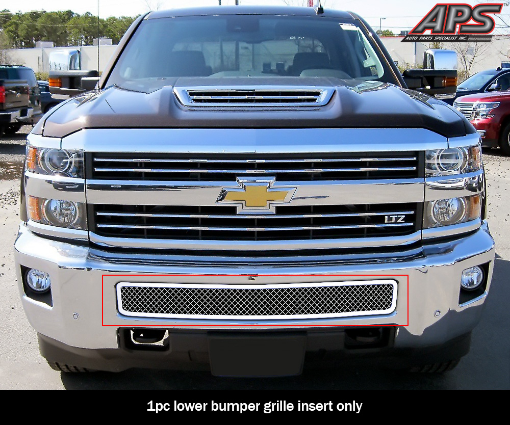 2015-2019 Chevy Silverado 3500 HD Without Parking Sensor/2015-2019 Chevy Silverado 2500 HD Without Parking Sensor Lower Bumper Wire Mesh Grille