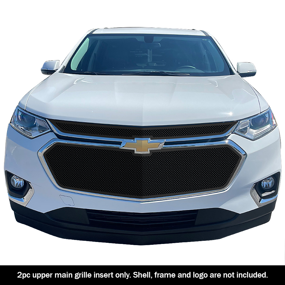 2018-2021 Chevy Traverse Not For High Country Main Upper Black Wire Mesh Grille