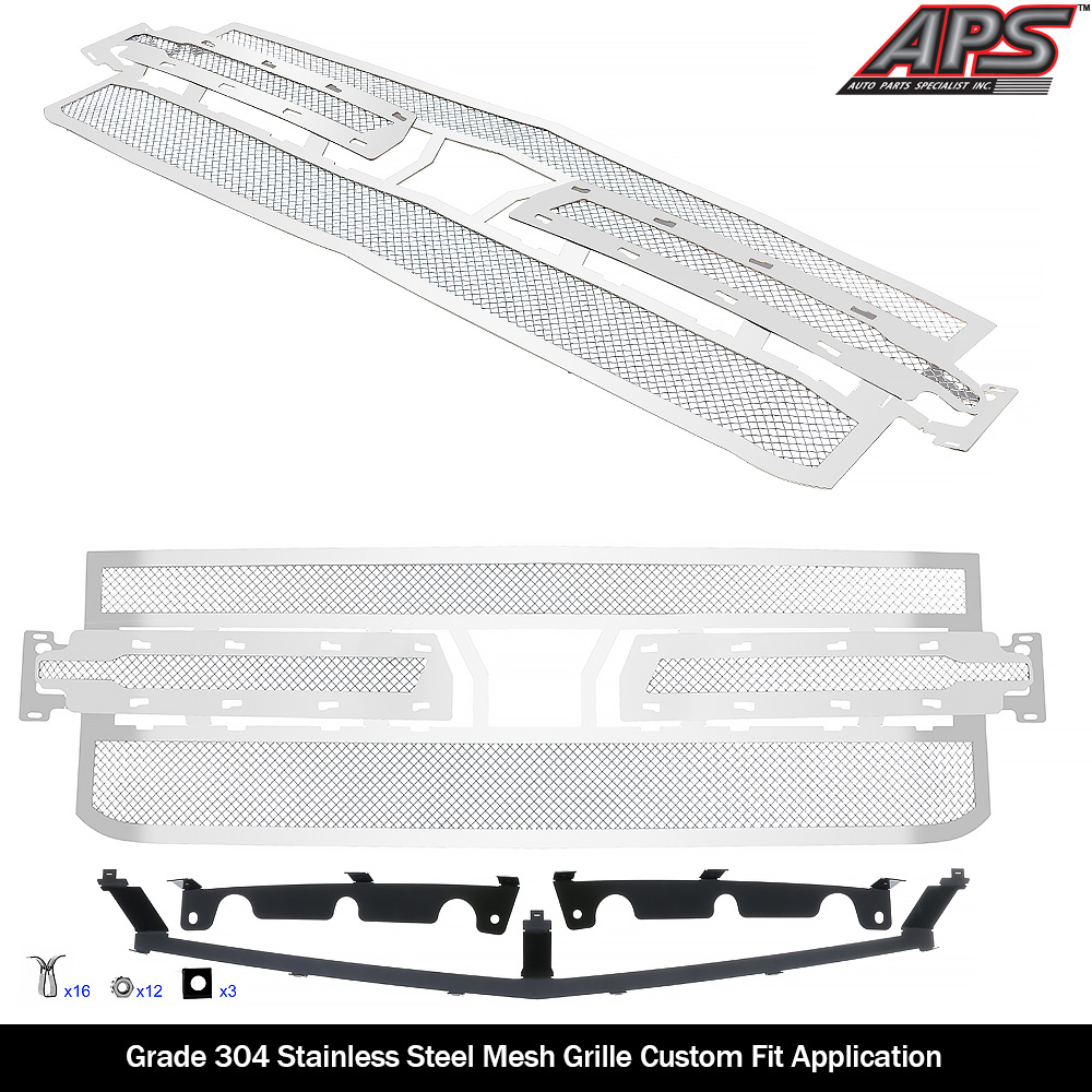 2019-2022 Chevy Silverado 1500 Not for Custom Trailboss/Custom/Work Truck Main Upper Wire Mesh Grille