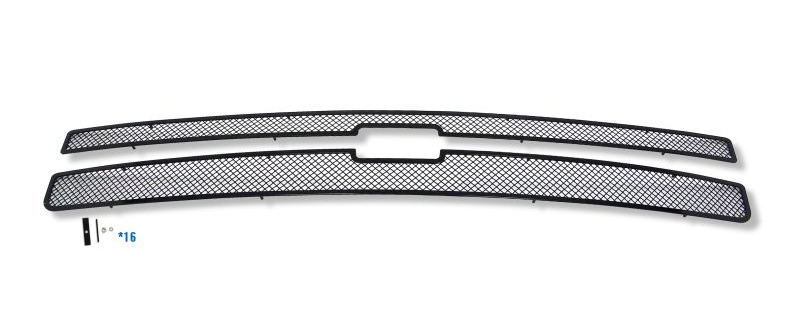 2007-2013 Chevy Silverado 1500 (only for Models with logo height exceeding center bar) Main Upper Black Wire Mesh Grille